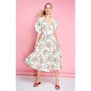 1.State Ikat Bouquet Midi Wrap Dress